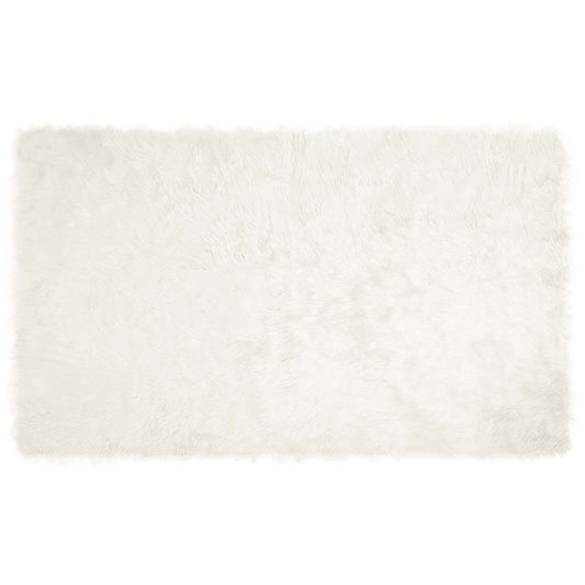 vidaXL Faux Sheepskin Rug TAFALLA White 100 x 200 cm Polyester