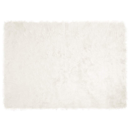 vidaXL Faux Sheepskin Rug TAFALLA White 120 x 170 cm Polyester