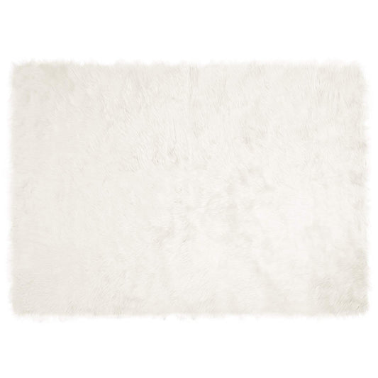 vidaXL Faux Sheepskin Rug TAFALLA White 120 x 170 cm Polyester
