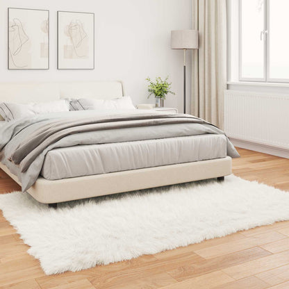 vidaXL Faux Sheepskin Rug TAFALLA White 140 x 200 cm Polyester