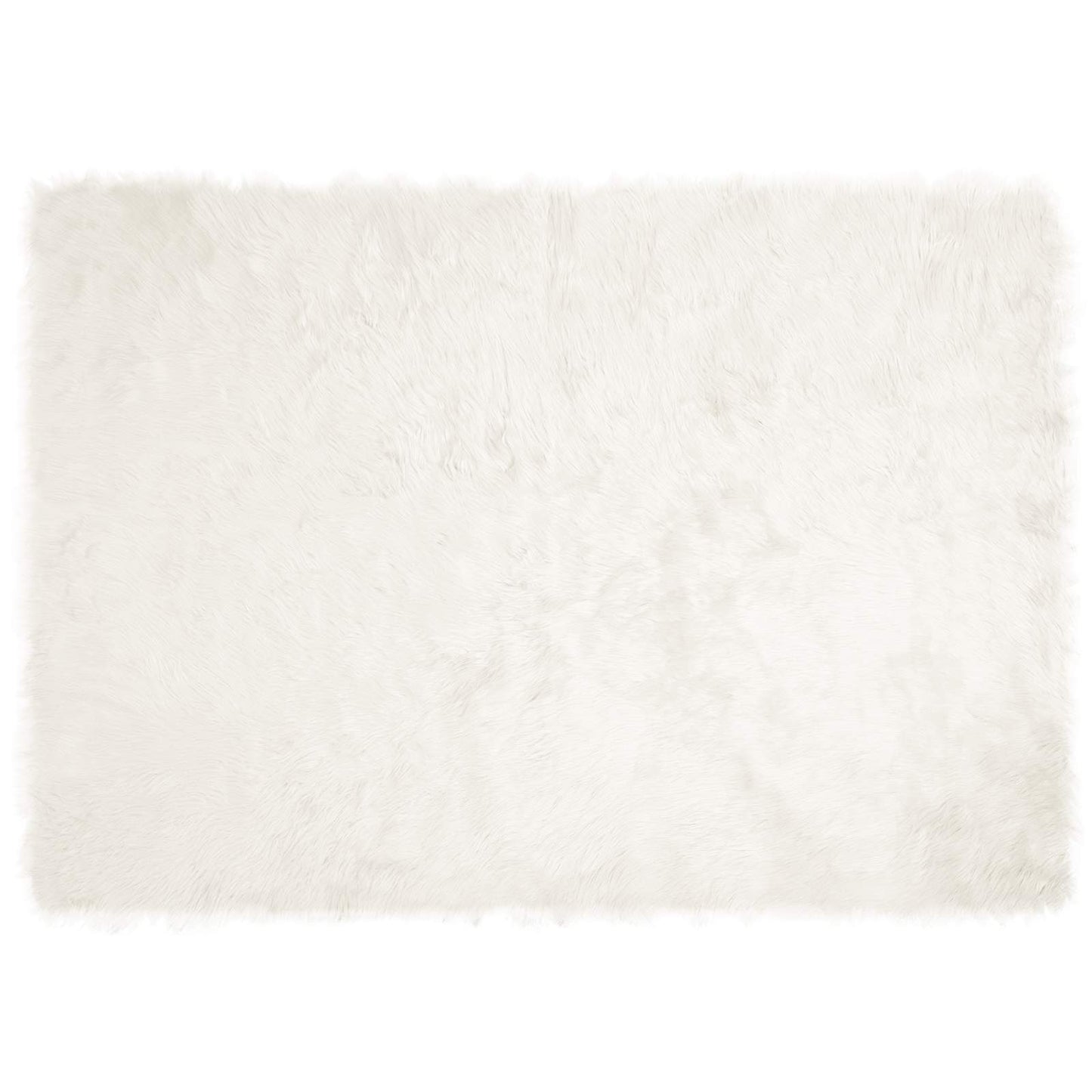 vidaXL Faux Sheepskin Rug TAFALLA White 140 x 200 cm Polyester