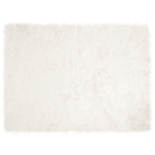 vidaXL Faux Sheepskin Rug TAFALLA White 160 x 230 cm Polyester