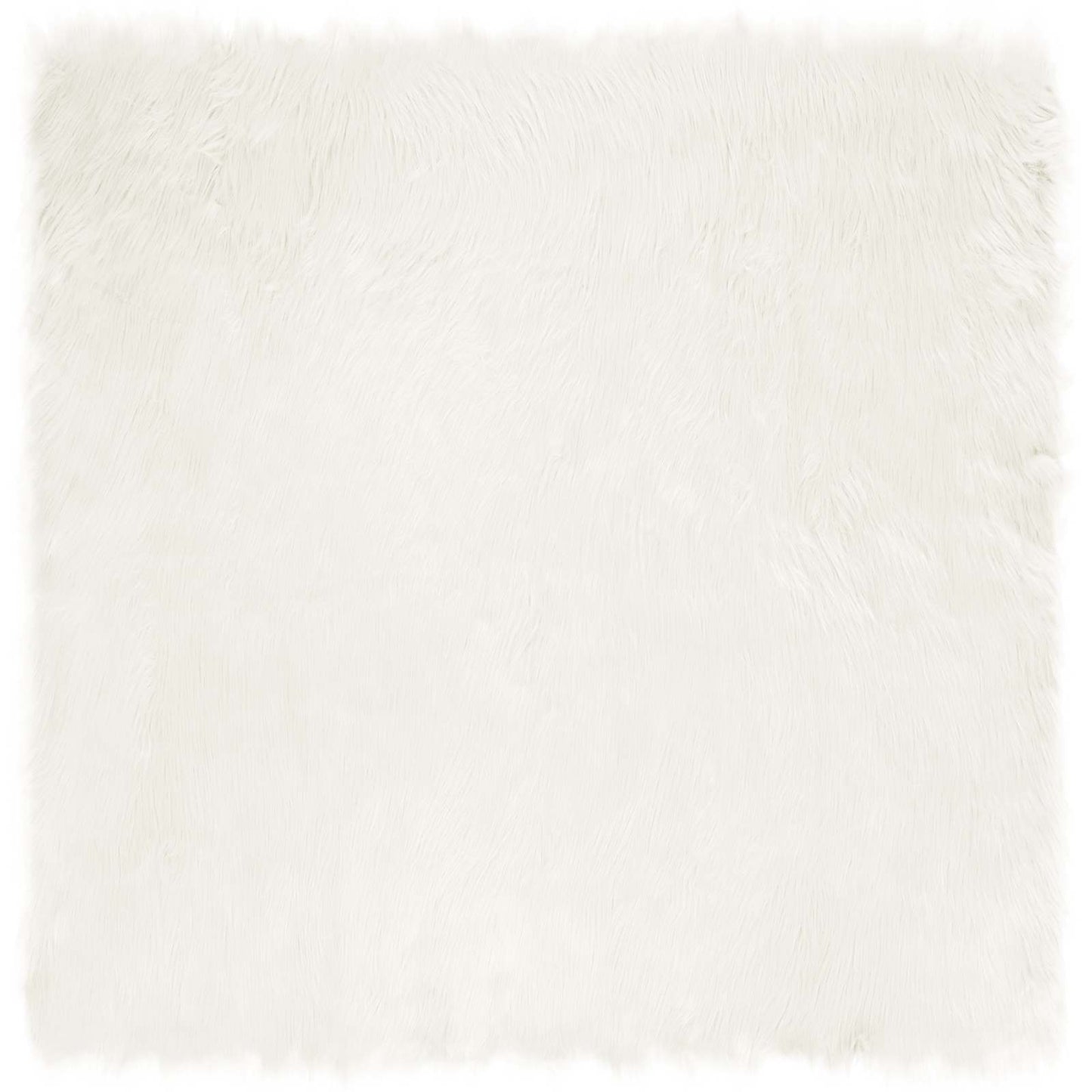 vidaXL Faux Sheepskin Rug TAFALLA White 200 x 200 cm Polyester