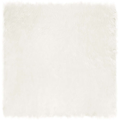 vidaXL Faux Sheepskin Rug TAFALLA White 200 x 200 cm Polyester