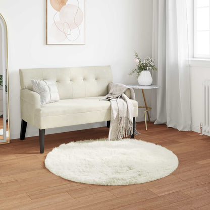 vidaXL Faux Sheepskin Rug TAFALLA White Ø 80 cm Polyester