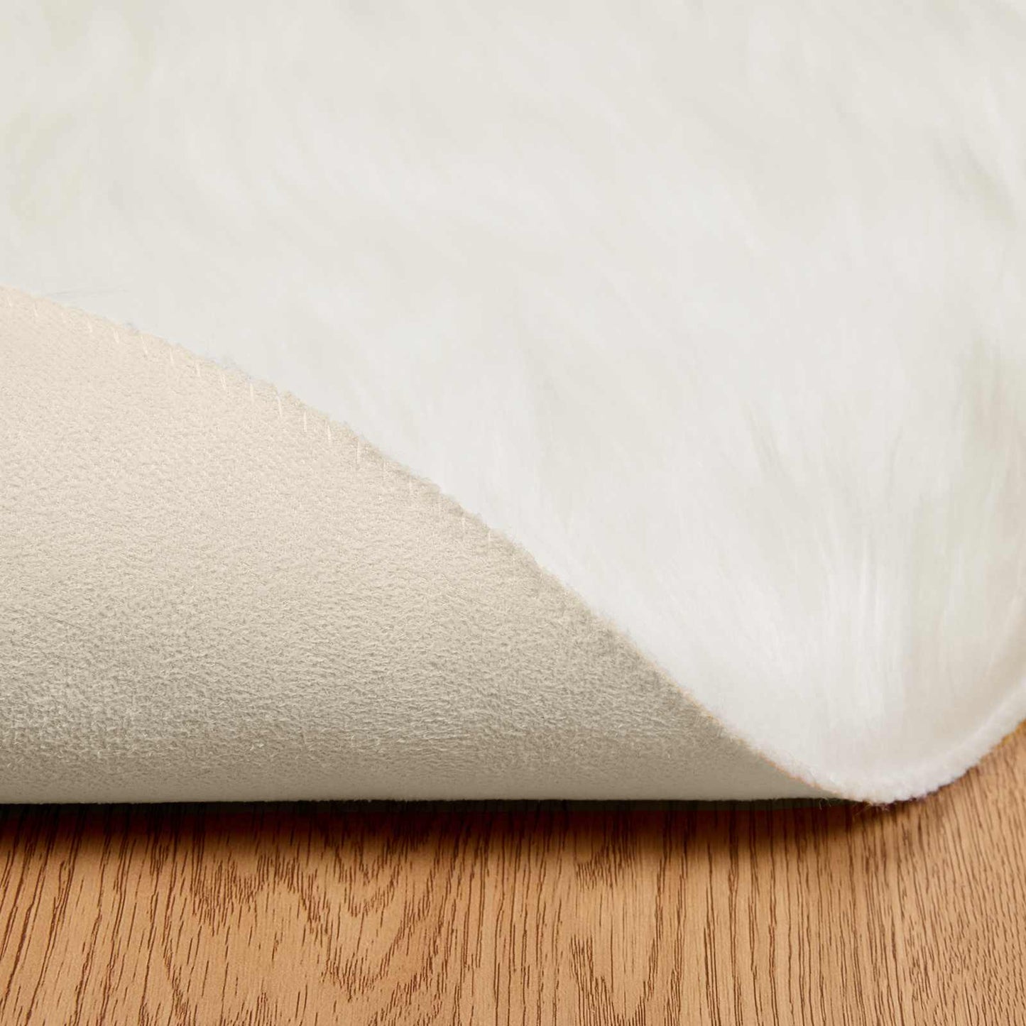 vidaXL Faux Sheepskin Rug TAFALLA White Ø 100 cm Polyester