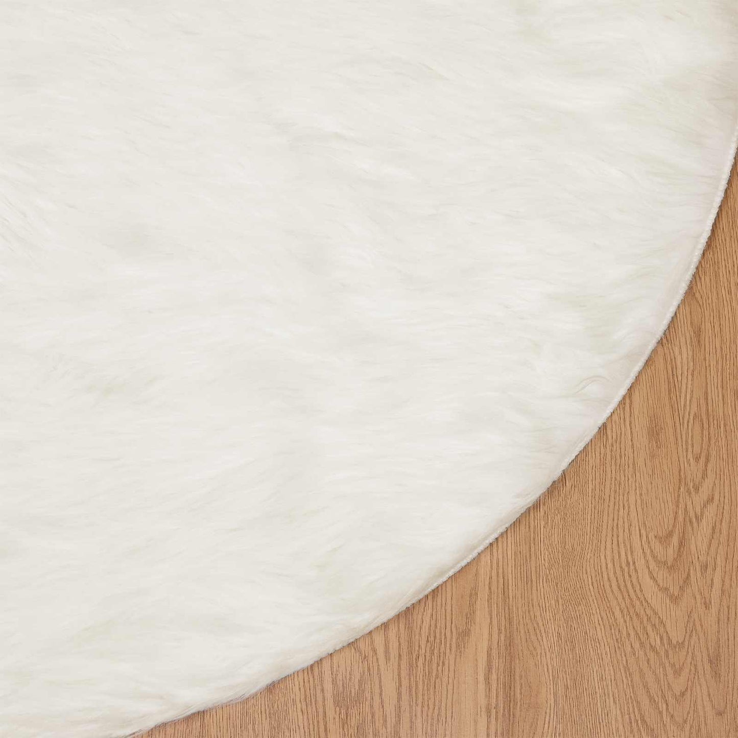 vidaXL Faux Sheepskin Rug TAFALLA White Ø 100 cm Polyester