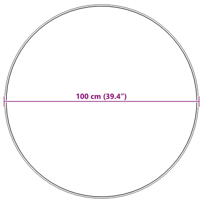 vidaXL Faux Sheepskin Rug TAFALLA White Ø 100 cm Polyester