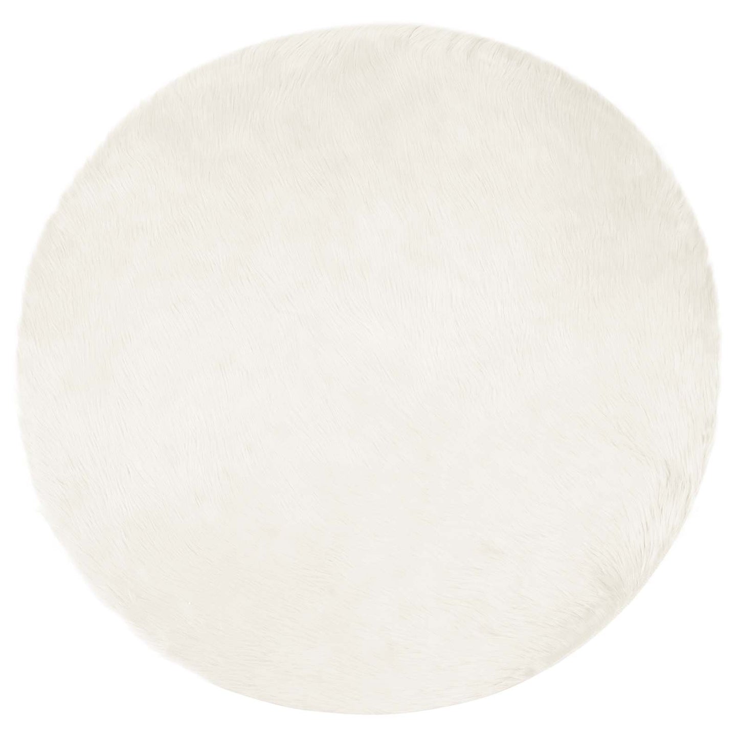vidaXL Faux Sheepskin Rug TAFALLA White Ø 100 cm Polyester