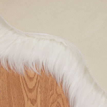 vidaXL Faux Sheepskin Rug TAFALLA White 60 x 90 cm Polyester