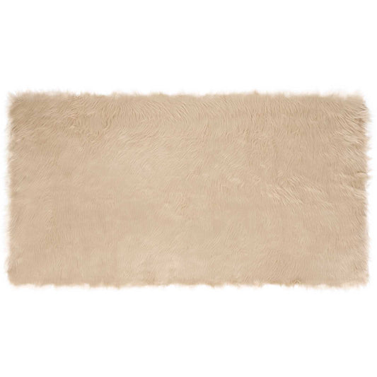 vidaXL Faux Sheepskin Rug TAFALLA Beige 60 x 110 cm Polyester