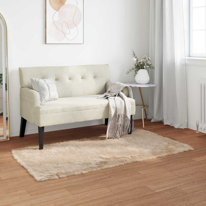 vidaXL Faux Sheepskin Rug TAFALLA Beige 80 x 150 cm Polyester