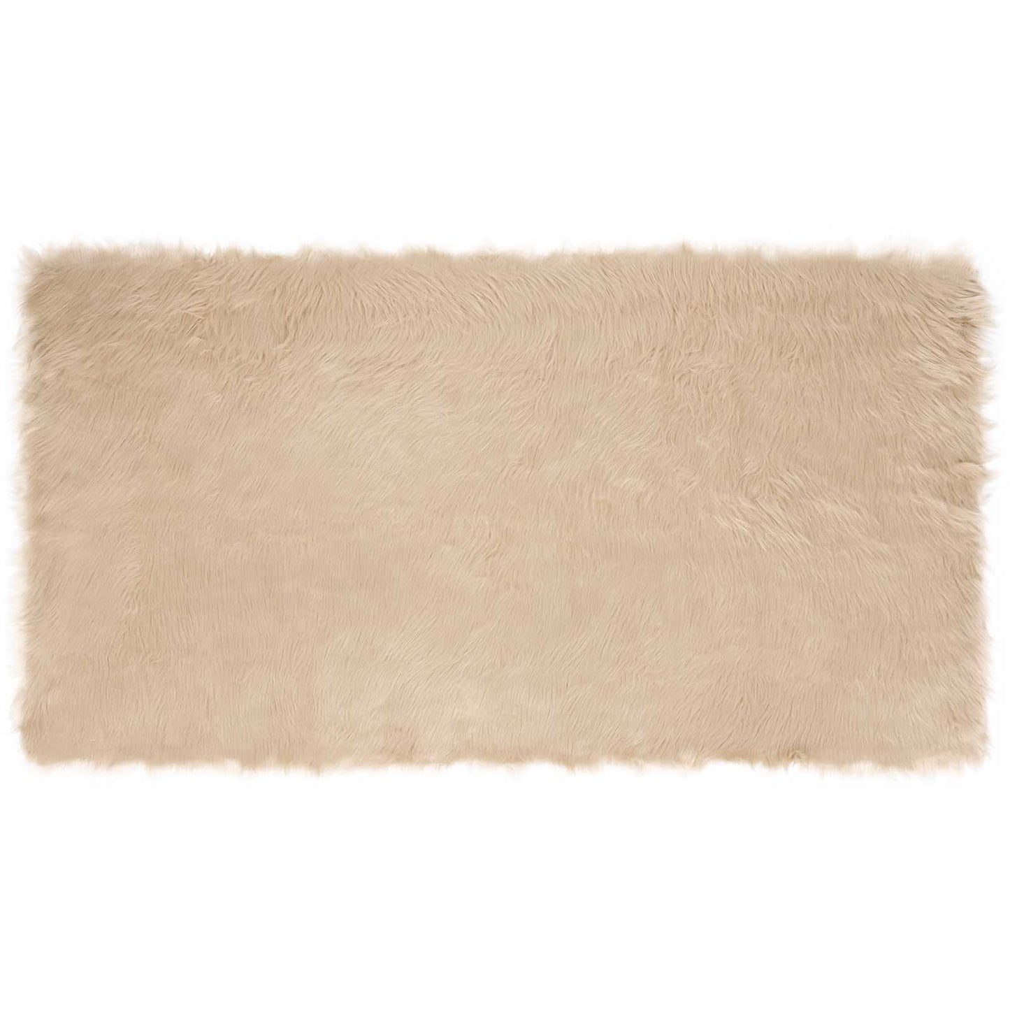 vidaXL Faux Sheepskin Rug TAFALLA Beige 80 x 150 cm Polyester