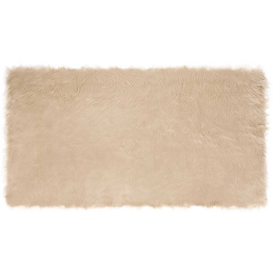 vidaXL Faux Sheepskin Rug TAFALLA Beige 80 x 150 cm Polyester