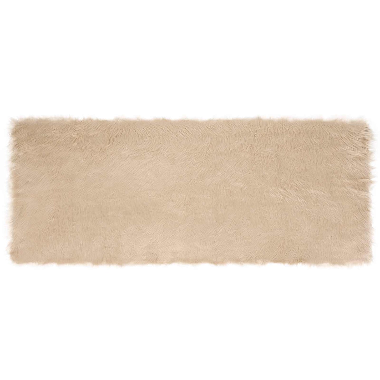 vidaXL Faux Sheepskin Rug TAFALLA Beige 80 x 200 cm Polyester