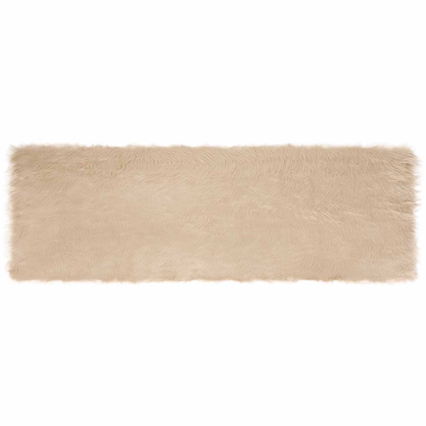 vidaXL Faux Sheepskin Rug TAFALLA Beige 80 x 250 cm Polyester