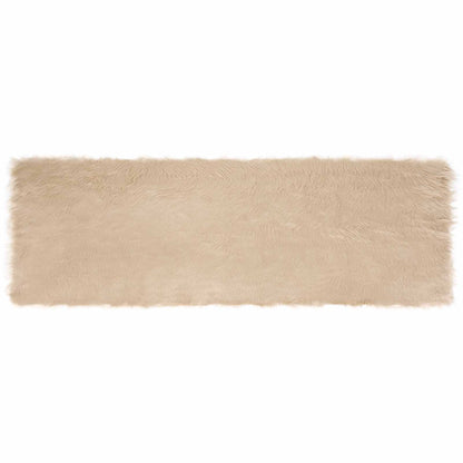 vidaXL Faux Sheepskin Rug TAFALLA Beige 80 x 250 cm Polyester