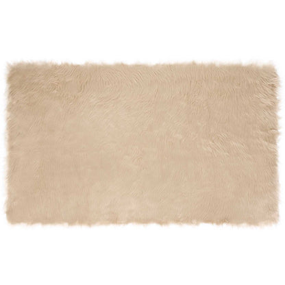 vidaXL Faux Sheepskin Rug TAFALLA Beige 100 x 200 cm Polyester