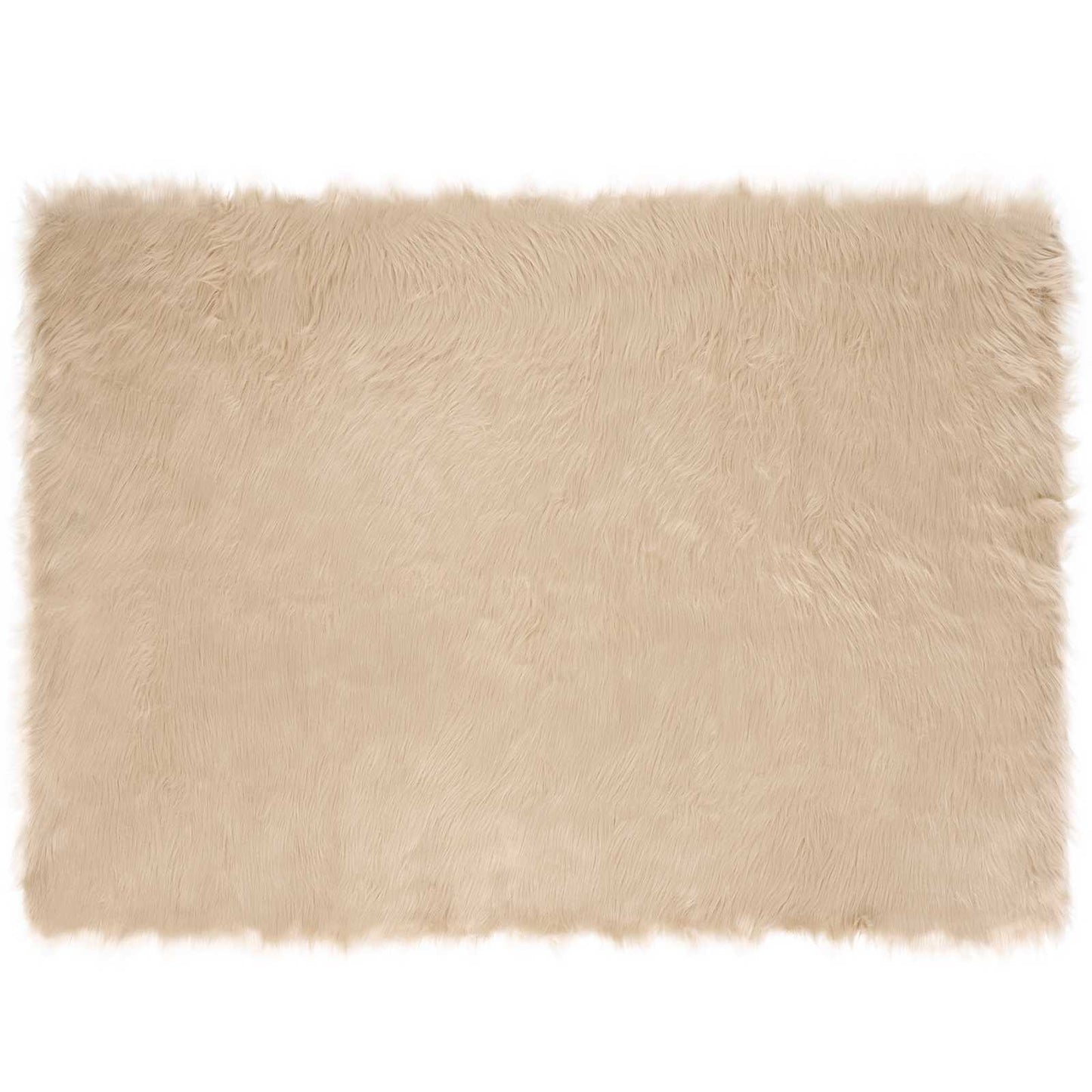 vidaXL Faux Sheepskin Rug TAFALLA Beige 120 x 170 cm Polyester