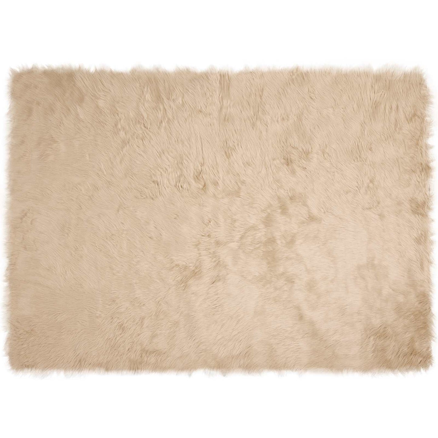 vidaXL Faux Sheepskin Rug TAFALLA Beige 160 x 230 cm Polyester