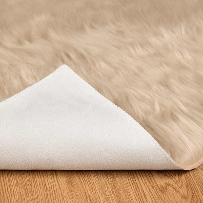 vidaXL Faux Sheepskin Rug TAFALLA Beige 240 x 340 cm Polyester