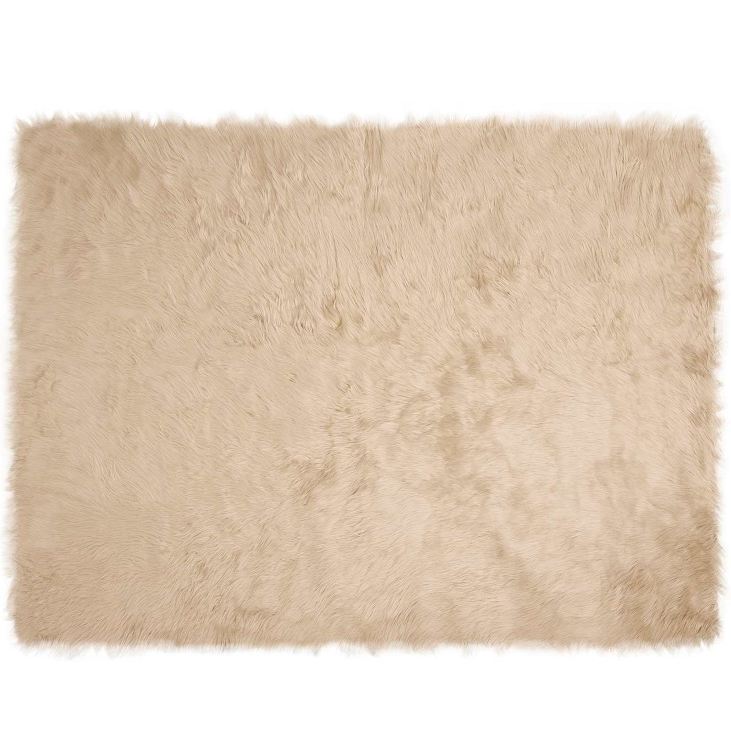 vidaXL Faux Sheepskin Rug TAFALLA Beige 240 x 340 cm Polyester