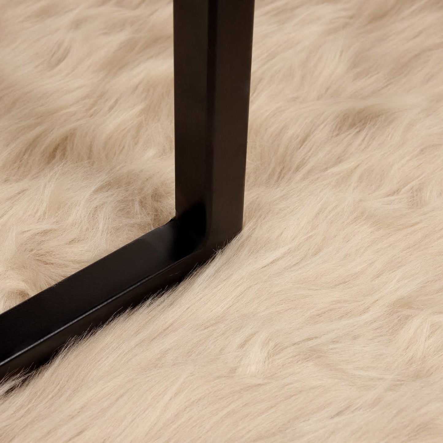 vidaXL Faux Sheepskin Rug TAFALLA Beige 120 x 120 cm Polyester