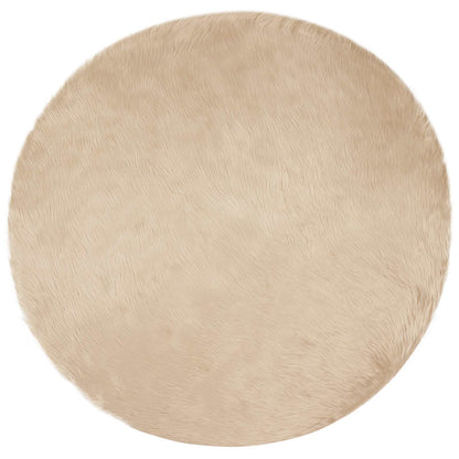 vidaXL Faux Sheepskin Rug TAFALLA Beige Ø 100 cm Polyester