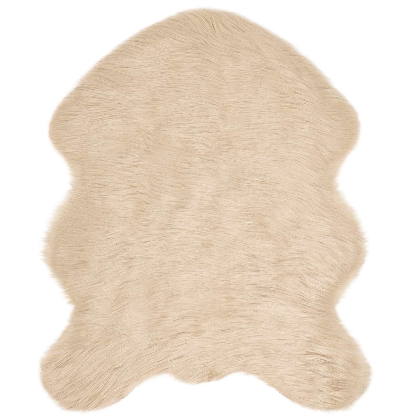 vidaXL Faux Sheepskin Rug TAFALLA Beige 50 x 80 cm Polyester