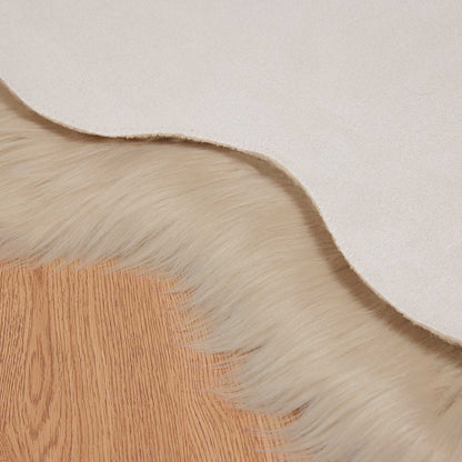 vidaXL Faux Sheepskin Rug TAFALLA Beige 60 x 90 cm Polyester