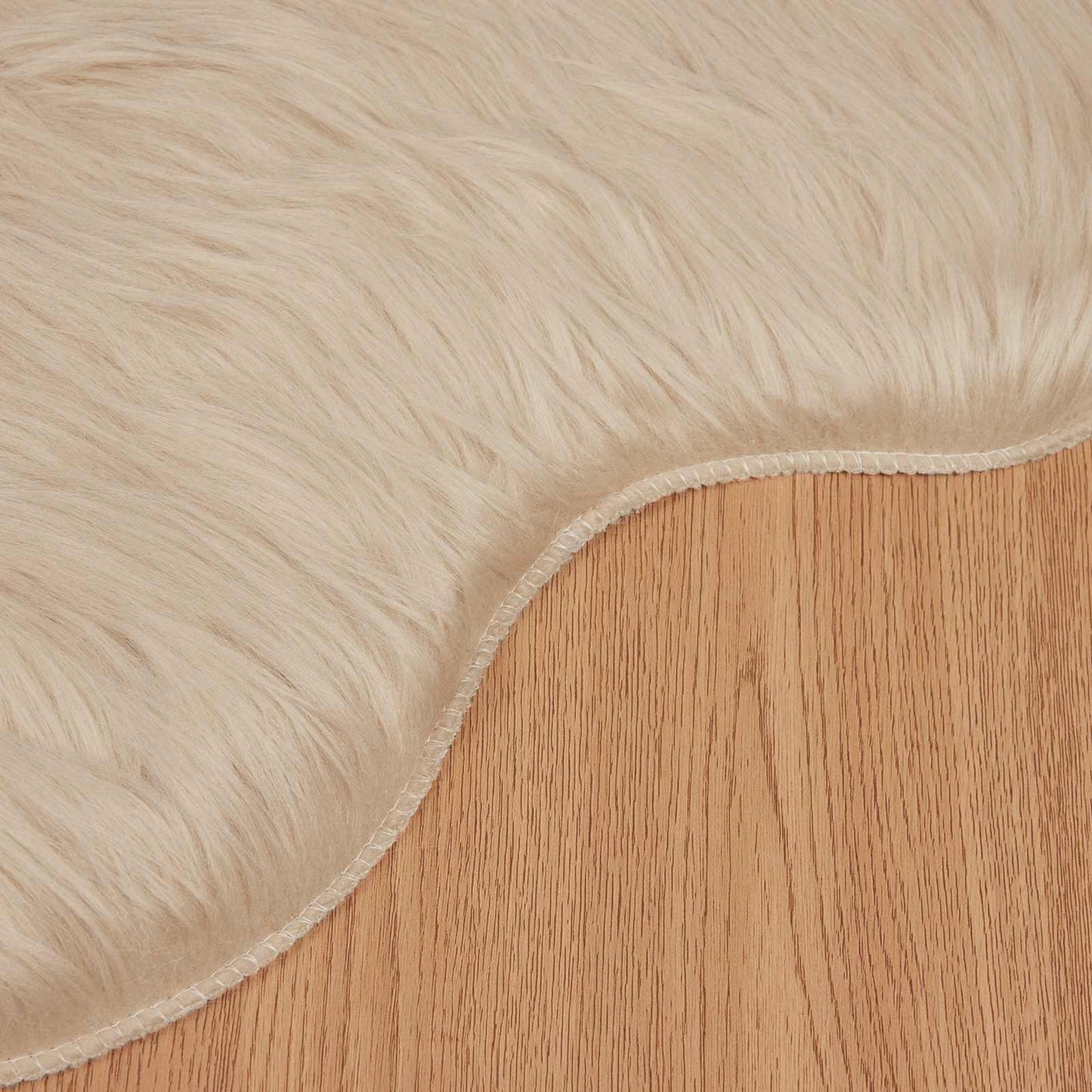 vidaXL Faux Sheepskin Rug TAFALLA Beige 60 x 90 cm Polyester