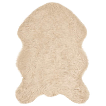 vidaXL Faux Sheepskin Rug TAFALLA Beige 60 x 90 cm Polyester