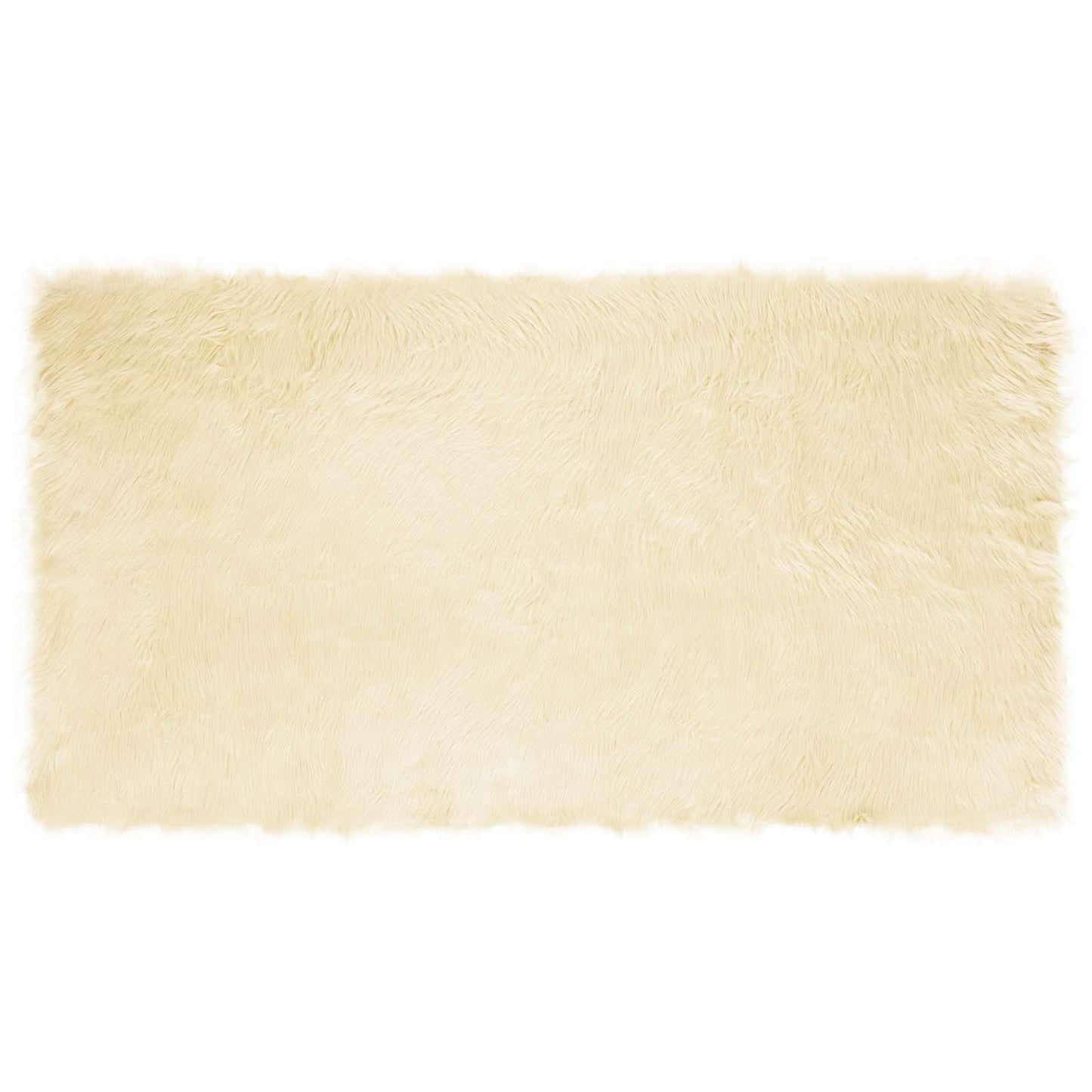 vidaXL Faux Sheepskin Rug TAFALLA Cream 60 x 110 cm Polyester