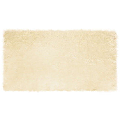 vidaXL Faux Sheepskin Rug TAFALLA Cream 60 x 110 cm Polyester