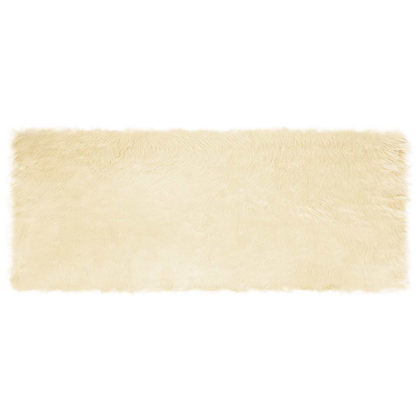 vidaXL Faux Sheepskin Rug TAFALLA Cream 80 x 200 cm Polyester