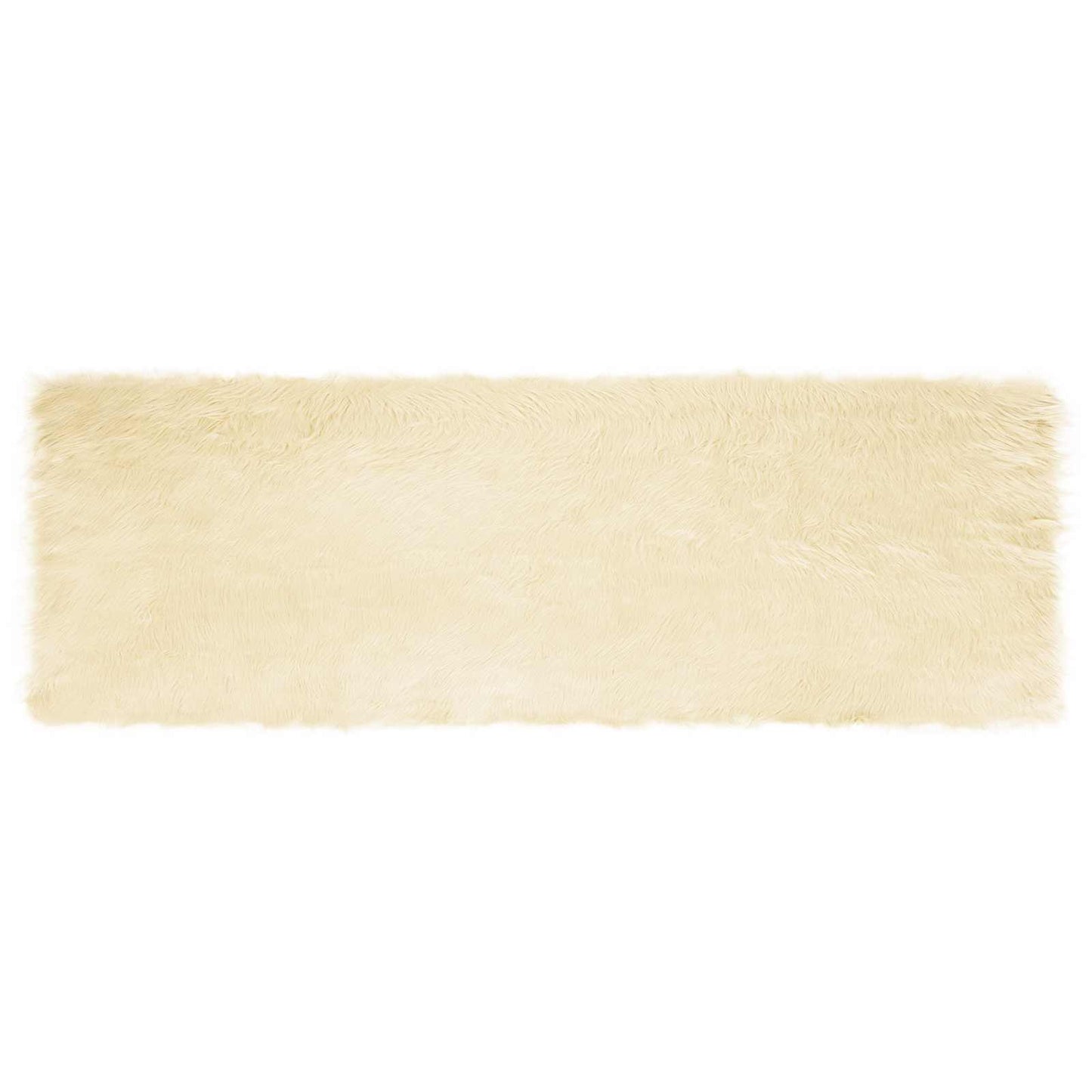 vidaXL Faux Sheepskin Rug TAFALLA Cream 80 x 250 cm Polyester