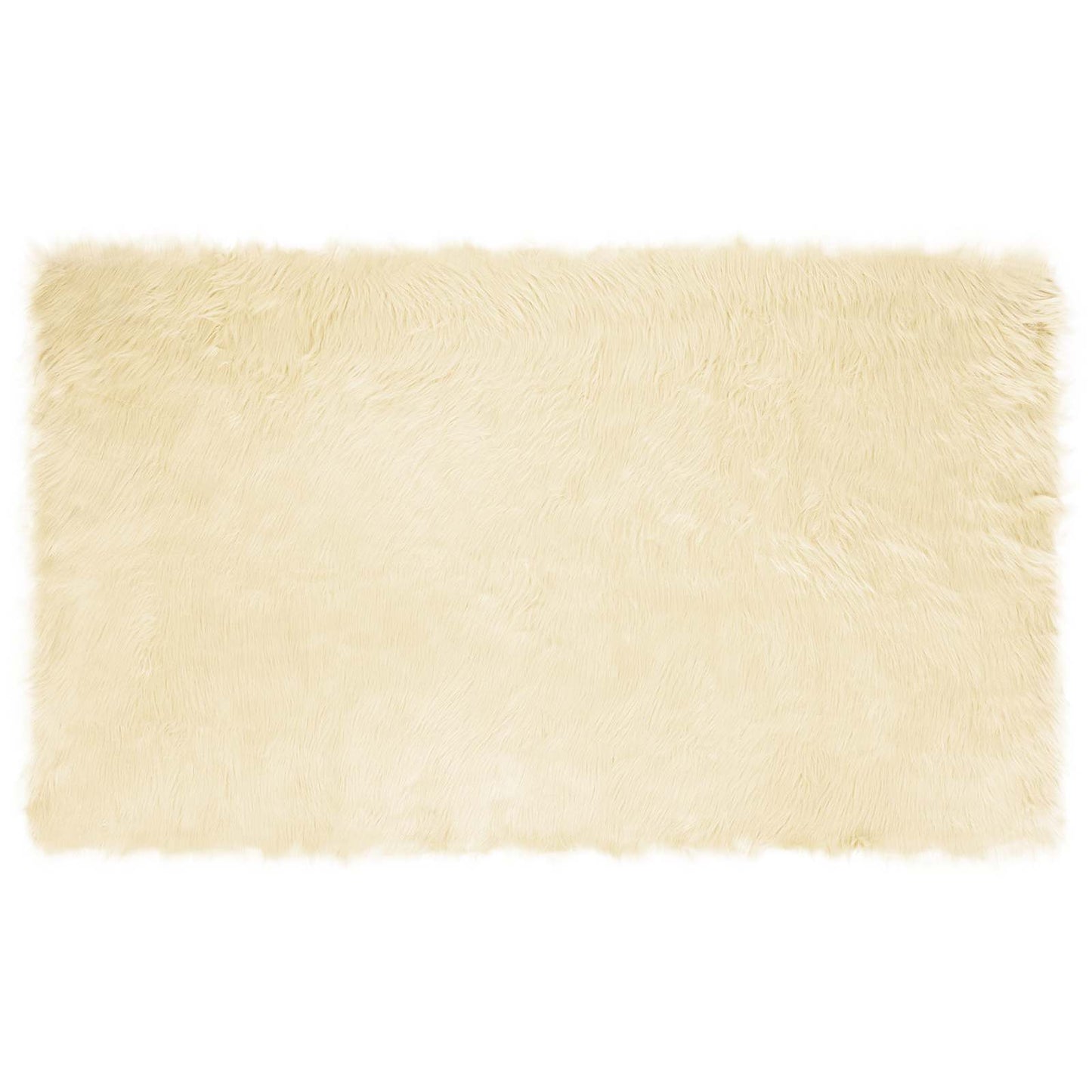 vidaXL Faux Sheepskin Rug TAFALLA Cream 100 x 200 cm Polyester