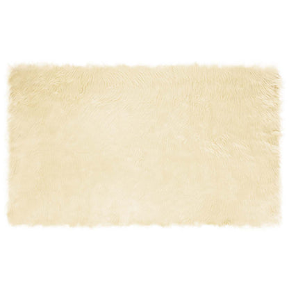 vidaXL Faux Sheepskin Rug TAFALLA Cream 100 x 200 cm Polyester