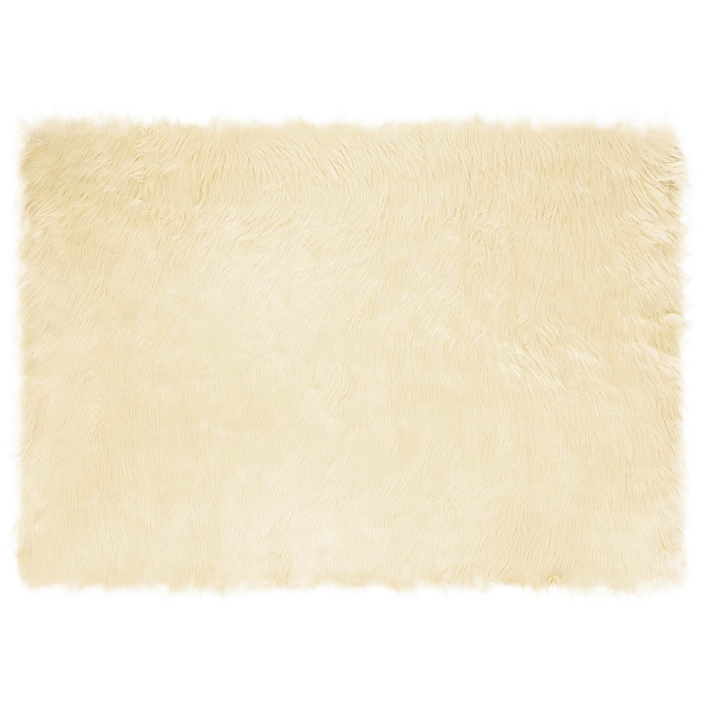 vidaXL Faux Sheepskin Rug TAFALLA Cream 120 x 170 cm Polyester