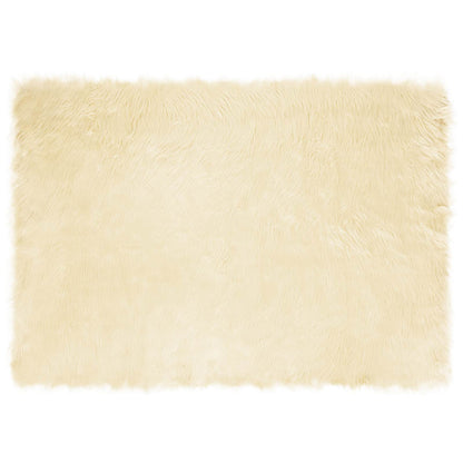 vidaXL Faux Sheepskin Rug TAFALLA Cream 120 x 170 cm Polyester