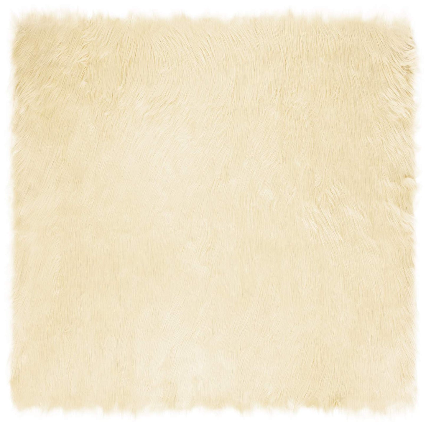 vidaXL Faux Sheepskin Rug TAFALLA Cream 160 x 160 cm Polyester