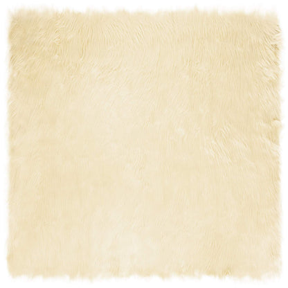 vidaXL Faux Sheepskin Rug TAFALLA Cream 160 x 160 cm Polyester