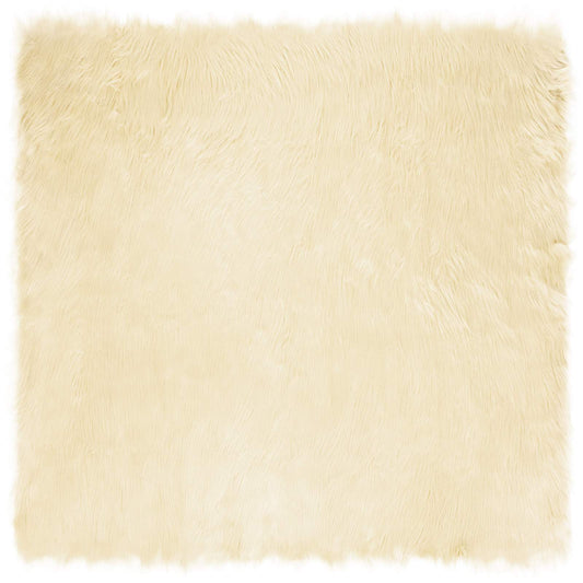 vidaXL Faux Sheepskin Rug TAFALLA Cream 200 x 200 cm Polyester