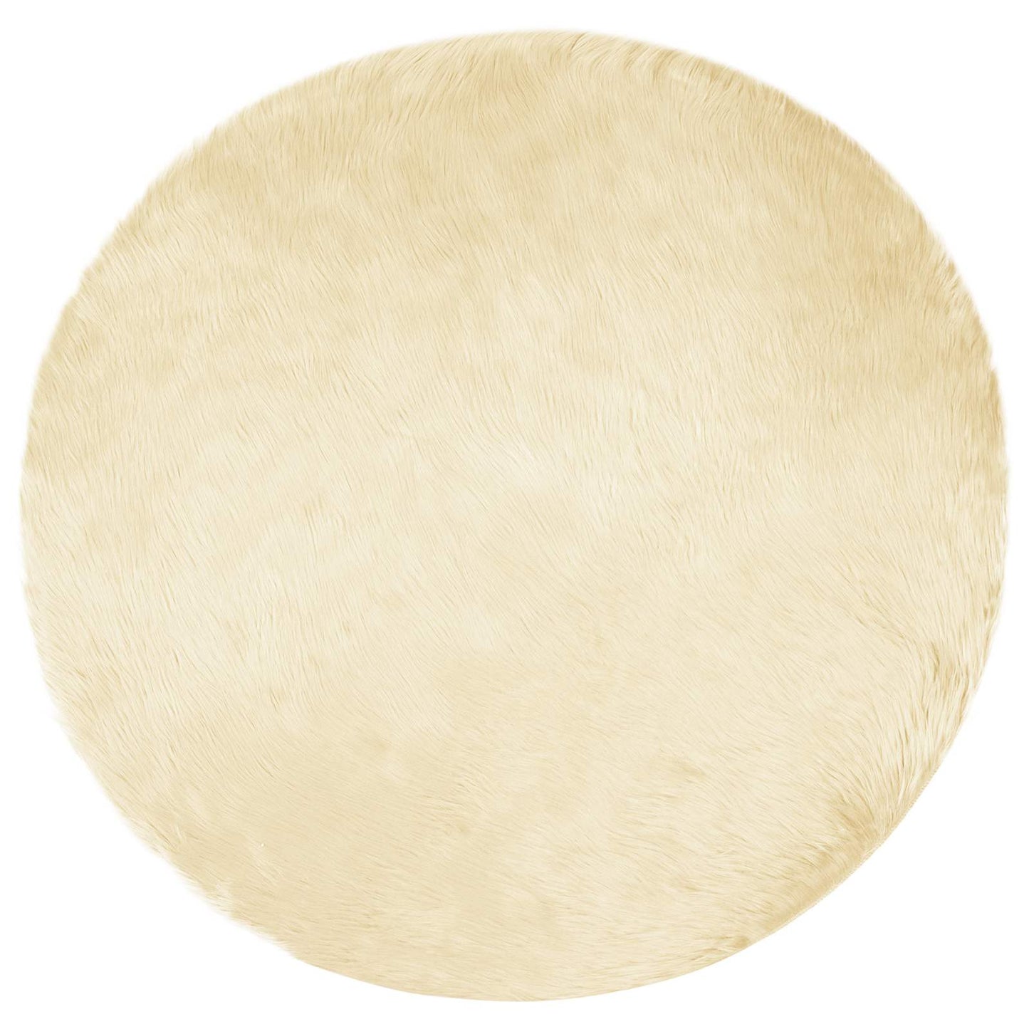 vidaXL Faux Sheepskin Rug TAFALLA Cream Ø 120 cm Polyester