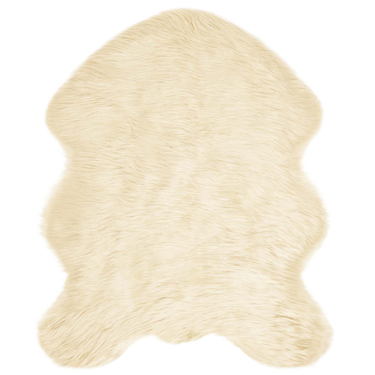 vidaXL Faux Sheepskin Rug TAFALLA Cream 50 x 80 cm Polyester