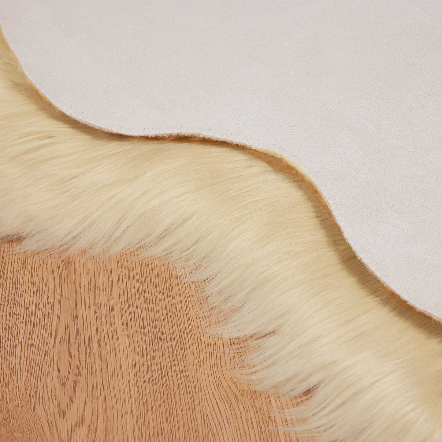 vidaXL Faux Sheepskin Rug TAFALLA Cream 60 x 90 cm Polyester
