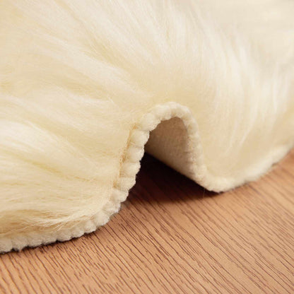 vidaXL Faux Sheepskin Rug TAFALLA Cream 60 x 90 cm Polyester