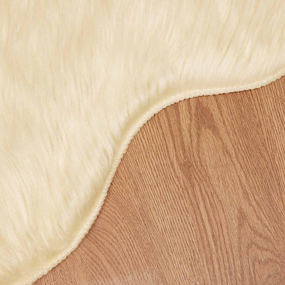 vidaXL Faux Sheepskin Rug TAFALLA Cream 60 x 90 cm Polyester