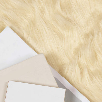 vidaXL Faux Sheepskin Rug TAFALLA Cream 60 x 90 cm Polyester
