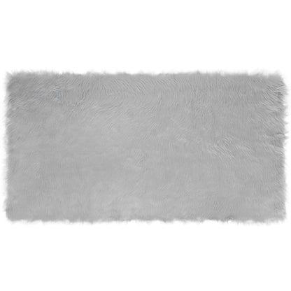vidaXL Faux Sheepskin Rug TAFALLA Grey 80 x 150 cm Polyester